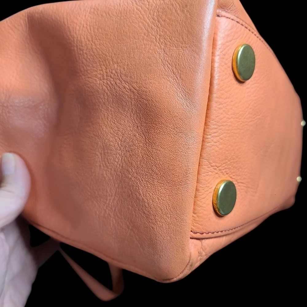 Fossil Sydney Salmon/Coral Leather Tote Bag